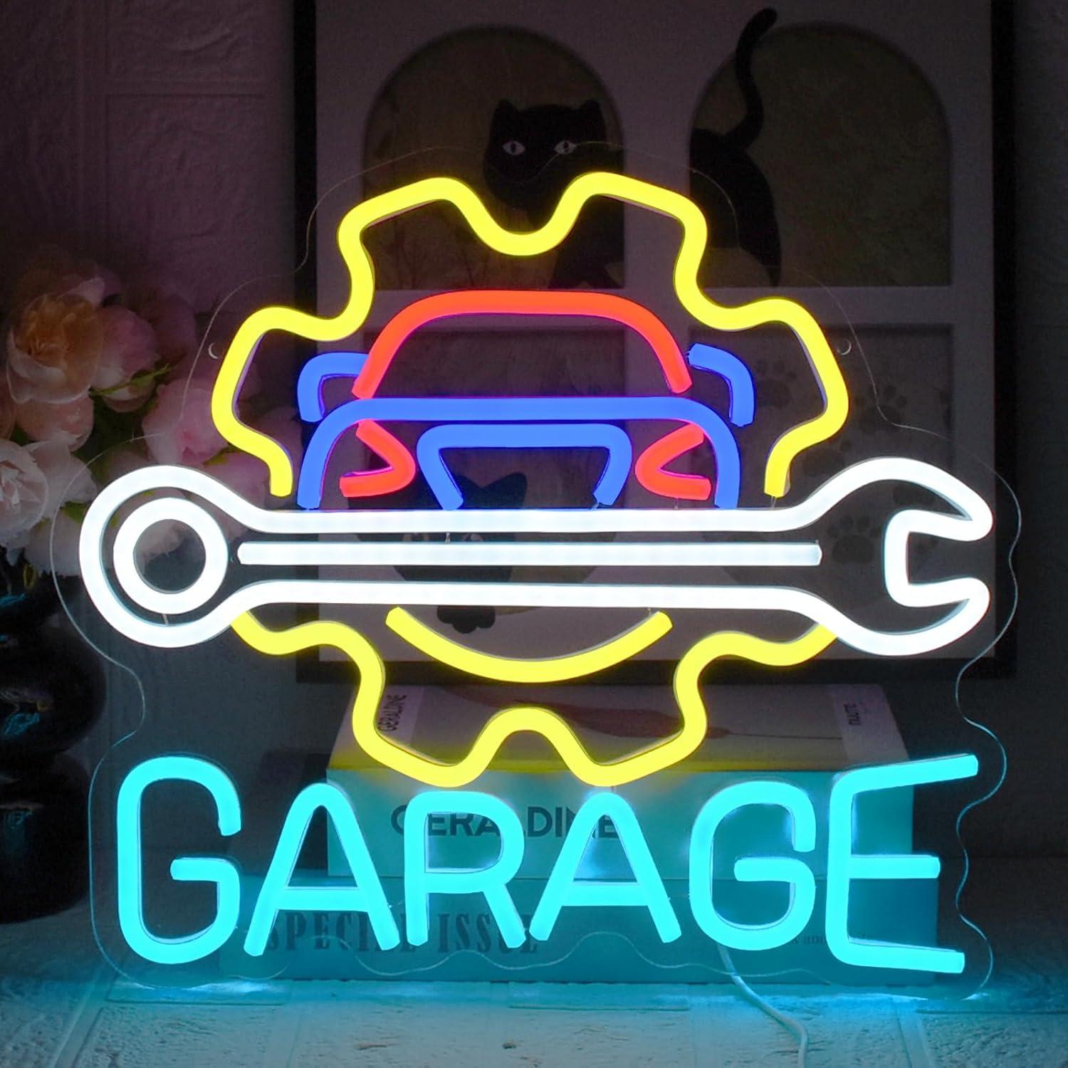 Auto Repair Shop In - Garage Neonschild USB-betrieben LED Dimmbare Neonlichter