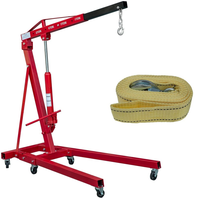 Engine Hoist Crane - 2-Tonnen-Hydraulik-Werkstattkran, faltbarer mobiler Hebekran für den