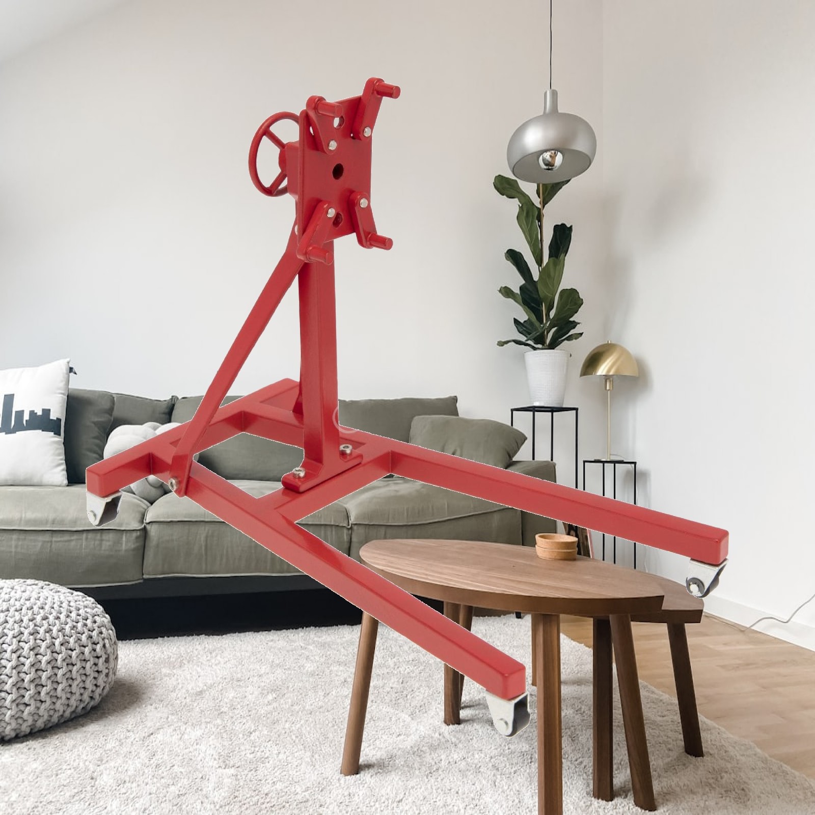 Engine Hoist Crane - Motorkran, Metallmodellkran mit Kette, realistischer Hebeständer