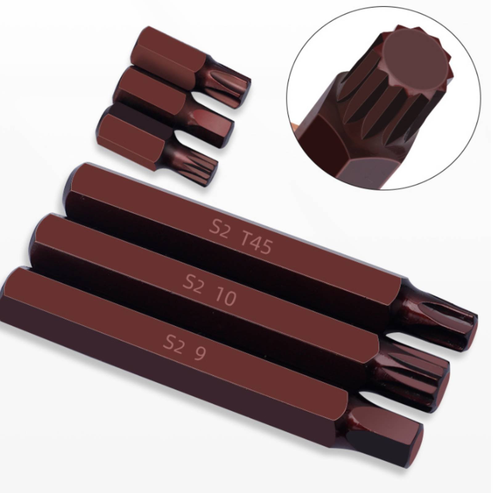 Auto Repair Shop In - 60-teiliges Star-Drive-Bit-Set Hochleistungs-Sternschlitz-Bit-Set Wärmebehandelt Schwarze Phosphatbeschichtung