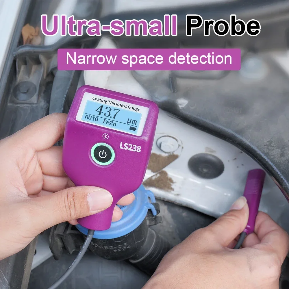 Paint Thickness Gauge - LS238 Digitales Lackdickenmessgerät, 0,0–3500 μm, Fe/Al,