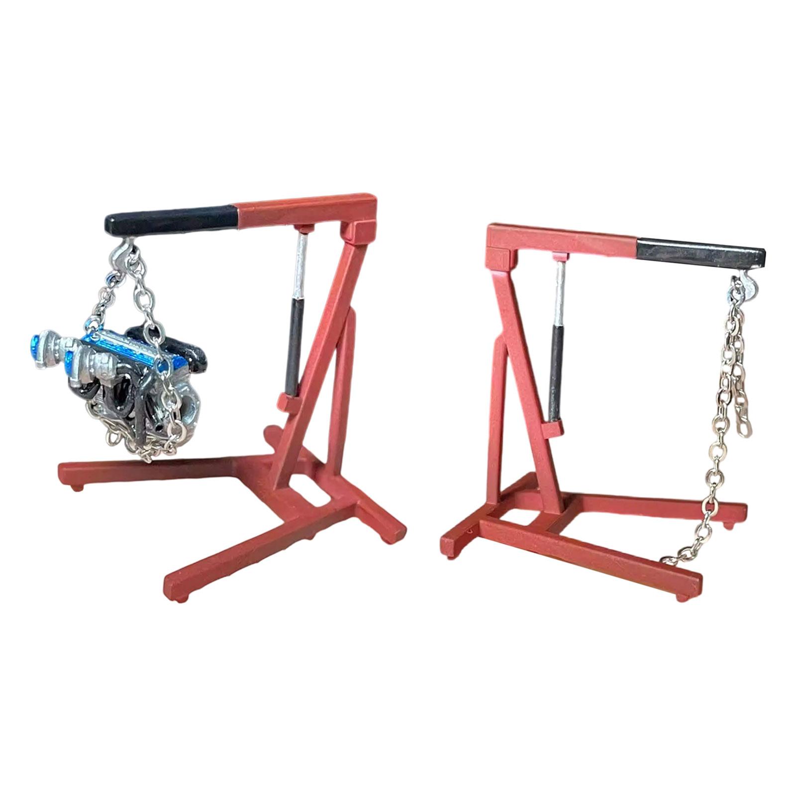 Engine Hoist Crane - 1:64 Diorama Automotorkran-Modell, Miniatur-Motorkran, Kleiner Robuster