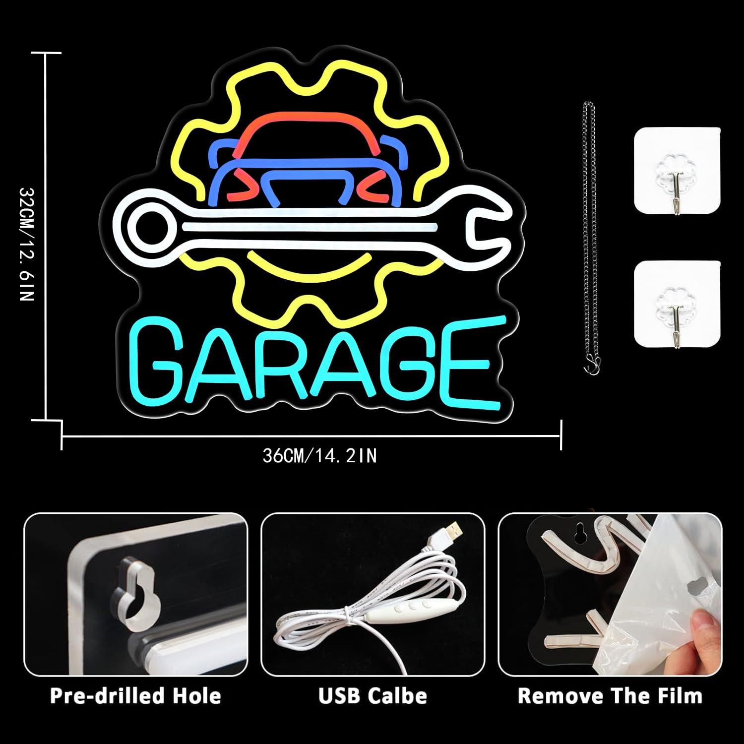 Garage Neonschild USB-betriebe – Auto Repair Shop In Bewertung und Preis