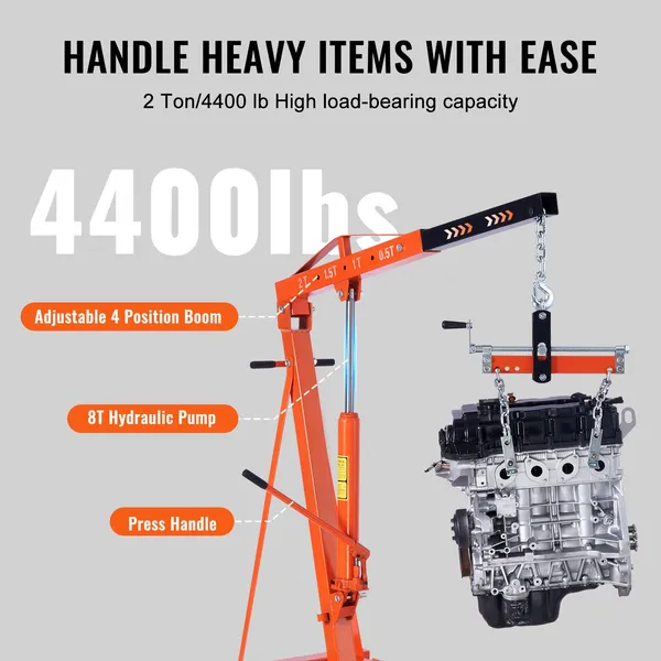 VEVOR Hydraulischer Motorzug m – Engine Hoist Crane Bewertung und Preis